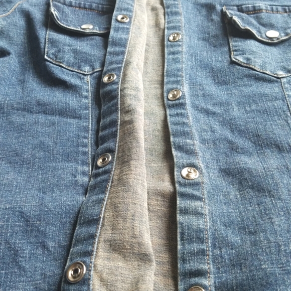 Annex vintage pearl denim jacket button up with pockets S - Picture 4 of 14